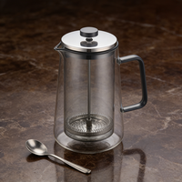 Offre Spéciale : Cafetière à piston en acier inoxydable à double paroi isolée, incassable et facile à nettoyer, idéale pour le thé