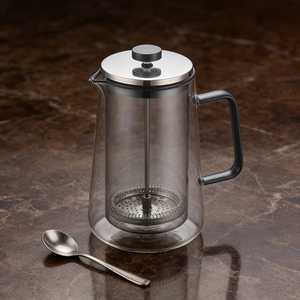 Offre Spéciale : Cafetière à piston en acier inoxydable à double paroi isolée, incassable et facile à nettoyer, idéale pour le thé - Product Image 1