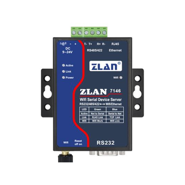 Multi-Function WIFI Serial Device RS232/485/Ethernet Server Industrial PC Human Machine Interfaces 1024x768 Resolution ZLAN