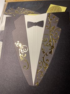 Vendita calda <span class=keywords><strong>abito</strong></span> da sposa a forma di invito a nozze carta di invito per la vendita - Product Image 3