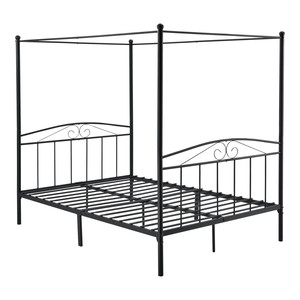 Большая черная металлическая рамка для кровати с навесом - Product Image 5