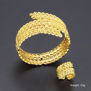 Jxx 24K Gold Plated Brass <b>Jewelry</b> <b>Set</b> Stylish Indian <b>Bridal</b> Bangles and Ring for Weddings Wholesome Price Perfect Gift Idea - Product Image 6