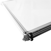 Tableau blanc magnétique flexible à 4 côtés, effaçable à sec, pliable, pour l'enseignement en classe ou à domicile