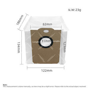 Sacchetto filtro antipolvere non tessuto adatto per Haier H9+ Conga 10000 Parti per aspirapolvere robot - Product Image 6