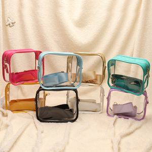 Brillante colorido claro transparente impermeable PVC monedero largo ajustable extraíble cinturón de hombro transparente estadio Crossbody <span class=keywords><strong>Ba</strong></span> - Product Image 2