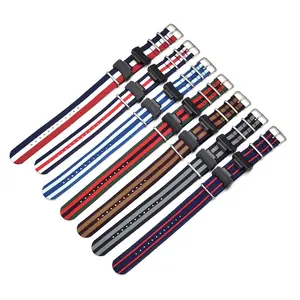 22mm Woven Nylon Assista Bandas Para Casio Pulseira De Relógio De Pulso