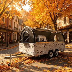 Camion de restauration extérieur robuste pour thé au lait et tacos, avec cuisine complète et remorque de concession - Product Image 5