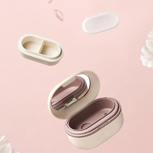 Nhà Máy Bán Buôn Giá Đề Nghị Mini Xách Tay Làm Sạch Trường Hợp Tự Động Mắt Liên Hệ Với Ống Kính Siêu Âm Sạch Hơn Với Gương - Product Image 4