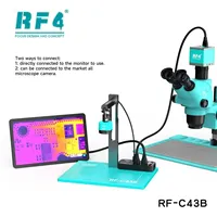 Microscope trinoculaire intelligent à imagerie thermique RF-C43B compatible avec la réparation de circuits imprimés, caméra pour outils de réparation de téléphones mobiles