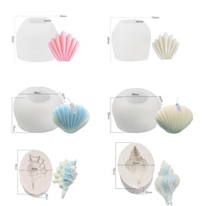 Conch Shell 3D Seashell <b>Candle</b> <b>Mold</b> For Diy Cake Clay Ice <b>Molds</b> Customizable Shape - Product Image 2