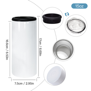 Vaso Térmico de Acero Inoxidable de Doble Pared para Sublimación, 4 en 1, de 16oz, con Tapas Dobles y Popote, Ideal para el Regreso a Clases - Product Image 3