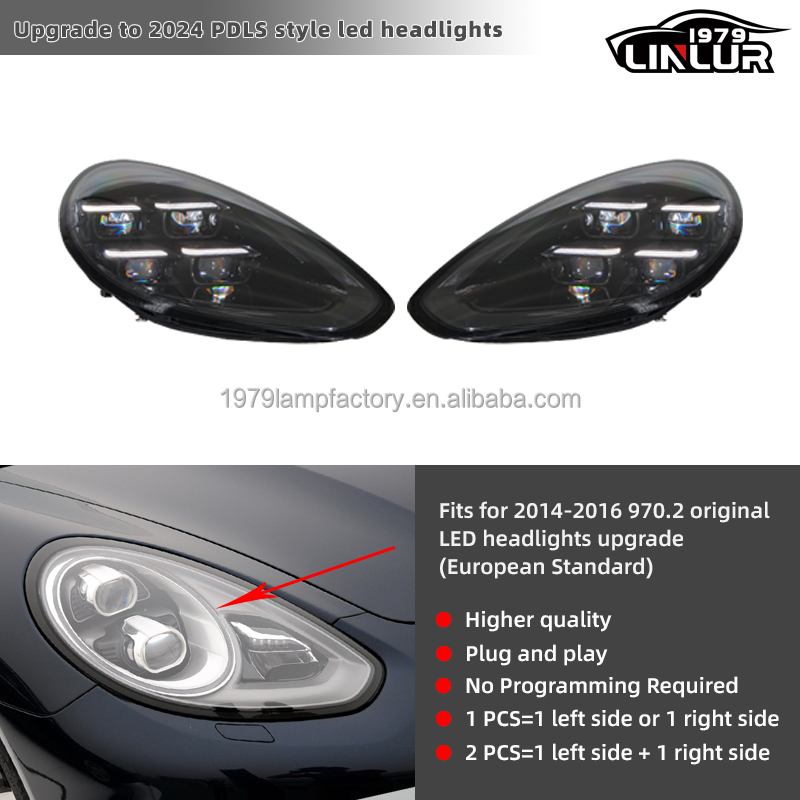 ポルシェパナメーラ970用LEDヘッドライト2024マトリックススタイル