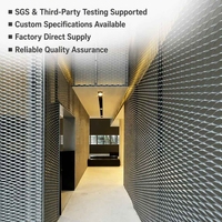 Panneau de façade en métal expansé d'aluminium diamanté, haute résistance, pour revêtement de mur-rideau de bâtiment