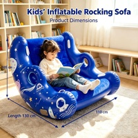 Fauteuil à bascule gonflable moderne avec pompe électrique intégrée pour enfants, balançoire sensorielle inclinable, design de canapé à bascule de style américain