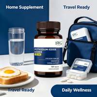 Comprimés de Iodure de Potassium en Gros 130mg 120 Comprimés 60 Doses Adulte Naturel OEM ODM Fournisseur en Vrac Usine