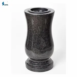 Traditional European Style Cemetery Usage Granite Headstone Vases Tombstone and Monument Granite Flower Vases For Tombstones