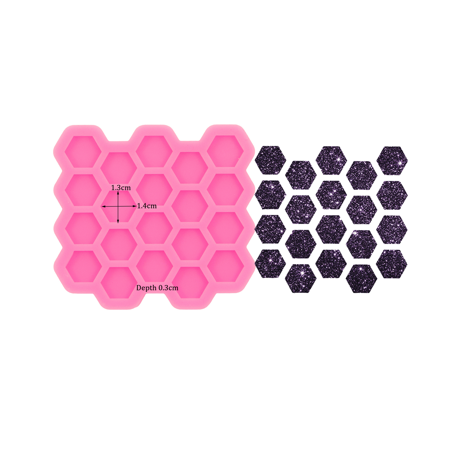 DY1654 mini hexágono-rosa