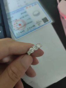 <span class=keywords><strong>5</strong></span> камней 3.6CT кольцо из муассанита S925 стерлингового серебра высокого качества Изысканные ювелирные изделия оптом - Product Image 5