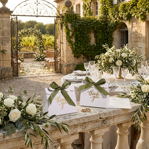 Scatole Portaconfetti Personalizzate con Nomi degli Sposi e Nastro in Raso Abbinato per <span class=keywords><strong>Bomboniere</strong></span> Nuziali - Product Image 4