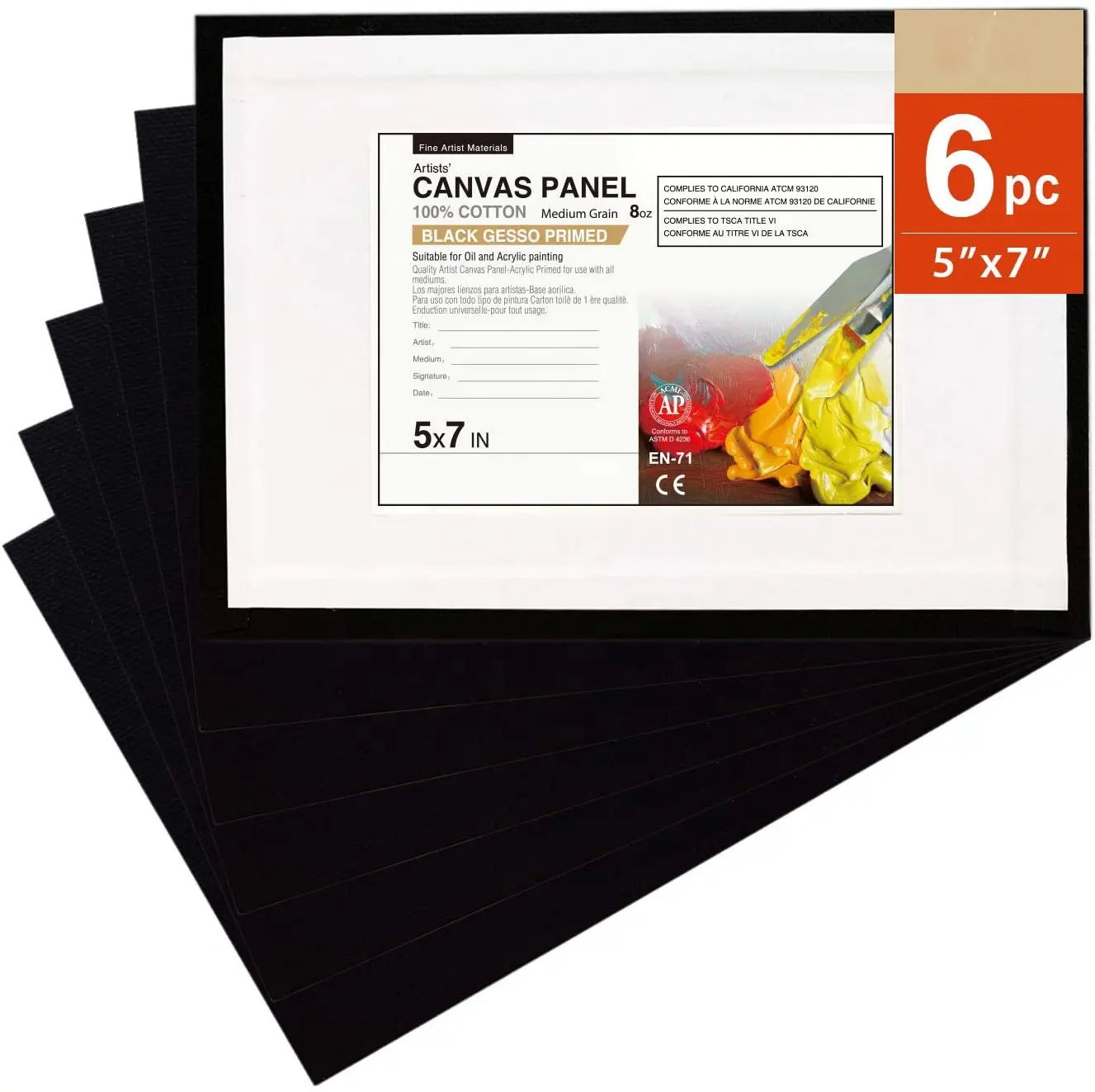 Painéis de lona 5*7 polegadas, conjunto para pinturas kits de pintura