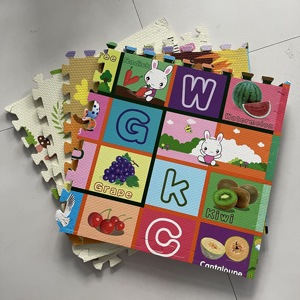 Phim hoạt hình mô hình 60x60cm lồng vào nhau Thiết kế EVA bọt chất liệu <span class=keywords><strong>Mat</strong></span> màu trắng EVA Câu Đố gạch lát sàn cho bé con - Product Image 1