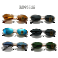 Lunettes de soleil de marque de haute qualité avec protection UV pour l'extérieur, verres en verre, monture en métal, unisexes, avec logo, vente en gros