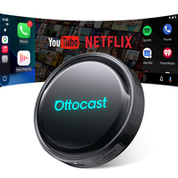 Ottocast Smart AI Box P3 Pro Android 13 Adaptateur CarPlay sans fil Sortie double écran Cloud SIM 3.0 Tech 8GB+128GB Bluetooth