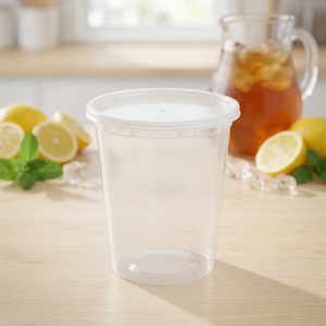 Plastic Deli <b>Containers</b> with Lids 8oz 16oz 32oz Leakproof BPA Free Microwave Safe Food Storage Made in Vietnam - Product Image 1
