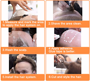 Tóc Remy Ấn Độ Giá Rẻ Nhất Sản Xuất Tóc Xoăn Màu Đen Tự Nhiên Làn Da Mỏng Vĩnh Viễn <span class=keywords><strong>Mono</strong></span> + Pu Thay Thế Tóc Giả Nam - Product Image 5