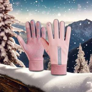 Gants d'hiver imperméables pour femmes pour les sports d'extérieur Gants chauds à écran tactile pour le cyclisme et l'utilisation quotidienne par temps froid - Product Image 2