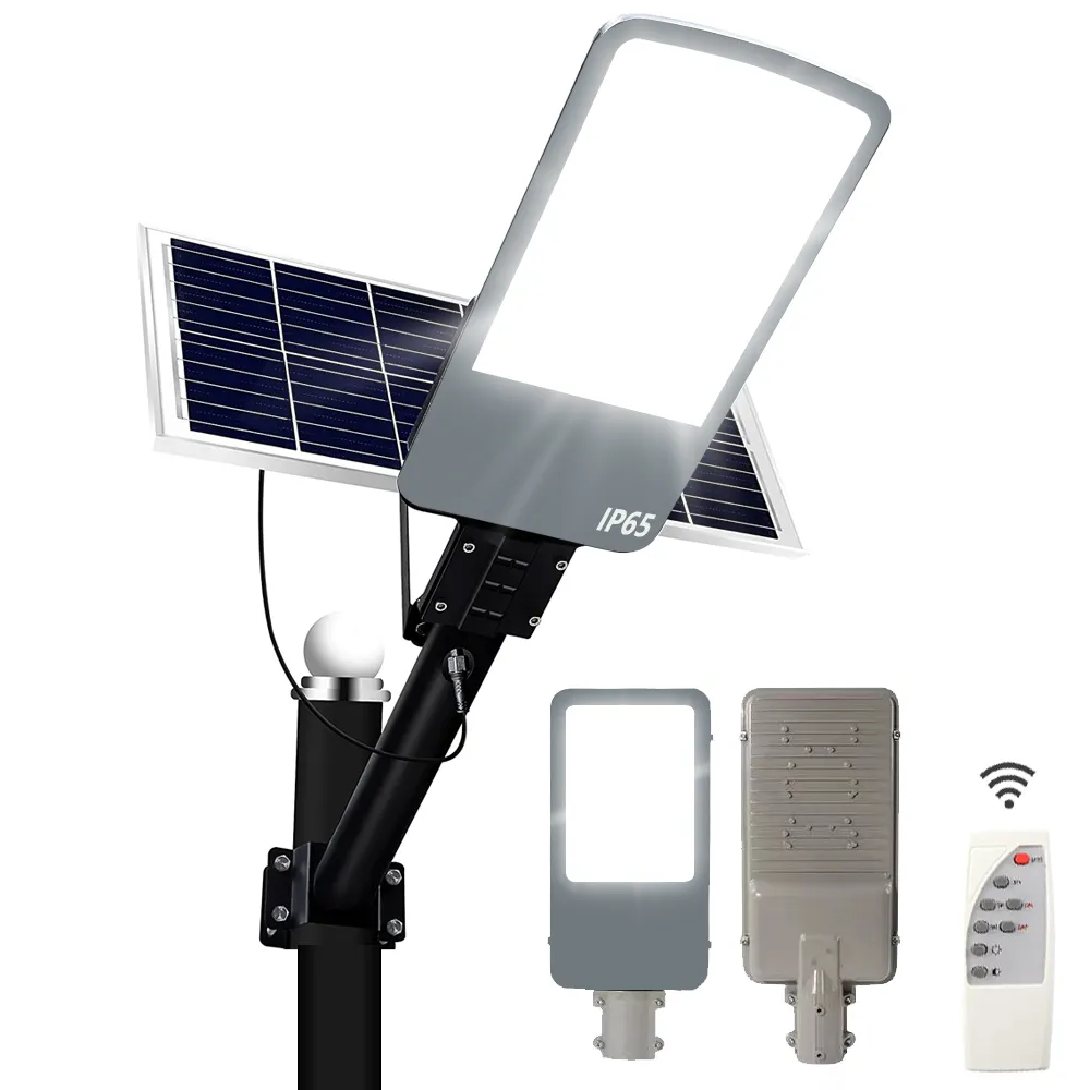 200W Led Solar Street Light 6000K with Remote Control for Square Yard Garden Street Solar Lights Outdoor Street