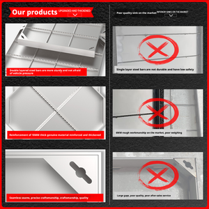 201 Stainless Steel Decorative Invisible Manhole Cover, Recessed <b>Square</b> Sewer Inspection Manhole Cover - Product Image 4