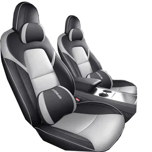 Pour Tesla Modrl Y housse de siège haute qualité fourrure luxe Pvc cuir personnalisé housse de siège de voiture avec ventilateur pour Tesla modèle Y