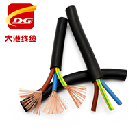 Câble d'alimentation RVV 2 3 4 5 conducteurs H05VV-F, conducteur en cuivre, cordon flexible 0,75 1 1,5 2,5 4 6 mm, câble électrique AWG 4 6 8 10 12