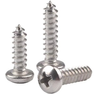 201 Stainless Steel Phillips Head Self Tapping Screws Round Head Metric Grade A Construction Industry Use - Product Image 1