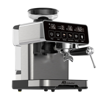 Anbo 52mm 58mm Touchscreen Doppelkessel Espresso Professionelle Kaffeemaschine mit Selbstreinigung und integriertem Mahlwerk