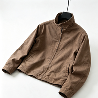 Blouson de travail pour homme personnalisé, vintage, imperméable et coupe-vent, style mécanicien, avec col montant, lettres brodées, finition écologique, OEM sur le devant
