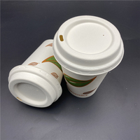Couvre-gobelets biodégradables et compostables en pulpe de bagasse de canne à sucre, écologiques, jetables, 80 mm et 90 mm
