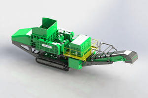 TIANKE rol Mobile Crusher batu kapur menghancurkan beton peralatan daur ulang 2000 Tph AC Motor PLC Gearbox pompa mesin inti Ore - Product Image 3