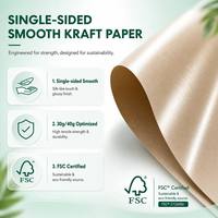 Papier d'emballage non couché brun naturel 30 g/m² avec impression en héliogravure de logo personnalisé pour l'emballage de vêtements, de chaussures et de boîtes cadeaux