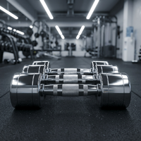 Haltères à tête en acier inoxydable électroplaqué de marque SFS pour fitness à domicile et équipement d'exercice commercial pour la musculation complète des bras