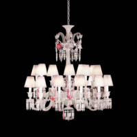 Lustre en verre de Murano transparent et noir, fait main, style italien, avec décoration en feuilles, pour villa et hôtel
