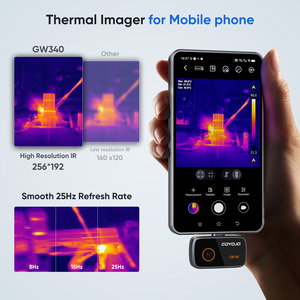 Cámara Termográfica de 256x192 Más Vendida, 25Hz USB ODM, Cámara para Teléfono Móvil, Inspección Industrial, Diagnóstico de Edificios - Product Image 4