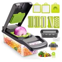 CHAUDE Amz Meilleur Vendeur Cuisine 16 en 1 Multifonctionnel Alimentaire Dicer Mandoline Coupe-Légumes Oignon Coupe-Légumes Hachoir