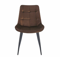 Chaises de salle à manger fournies directement par l'usine, chaises de restaurant modernes confortables de style nordique, chaise de salle à manger avec pieds en métal noir pour la maison