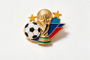 Broche de Oro de 9k con Diseño de Balón de Fútbol y Estrellas, Trofeo de la Copa Mundial de Fútbol, Joyería Clásica Unisex para Regalo - Product Image 2