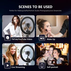 Anneau lumineux LED Neewer Advanced de 18 pouces avec trépied et support pour téléphone pour éclairage photographique - Product Image 6