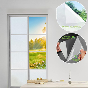 Pegatina DE PRIVACIDAD esmerilada de PET blanca mate, <span class=keywords><strong>papel</strong></span> de contacto transparente <span class=keywords><strong>para</strong></span> dormitorio, baño, decoración del hogar, película de ventana de vidrio helado, hoteles - Product Image 5
