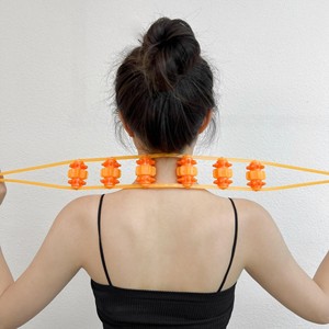 Back Massager <b>Plastic</b> Rollers Three Wheel Rolling For Back Neck Shoulder Massage Fitness Exercise Stretching <b>Strips</b> - Product Image 3