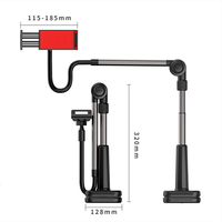 Support de tablette de bureau pliable pour moniteur portable iPad 4.7-15.6 '', support de bras de tablette à col de cygne long, trépied de table avec pince